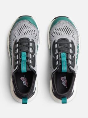 Light Gray and Teal Women's Athletic Sneakers